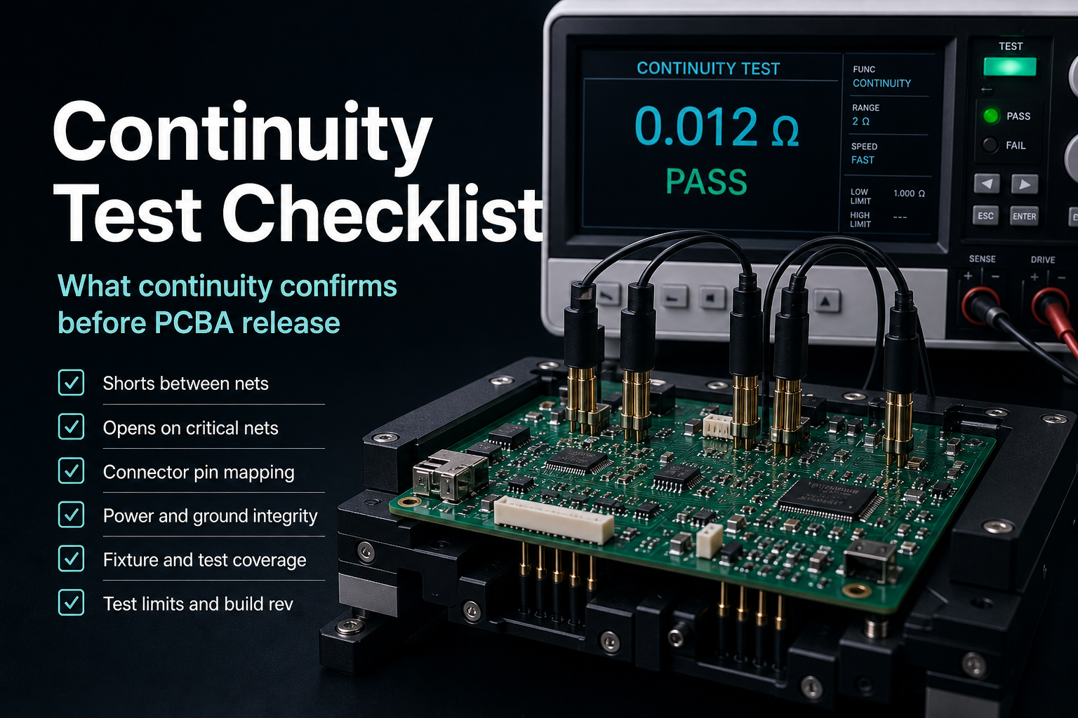 Continuity Test Checklist: What It Confirms Before PCBA Release